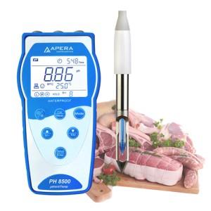 日本池田屋便携式肉类 pH 计 PH8500-MT（带刀片式 pH 电极 LabSen®763）